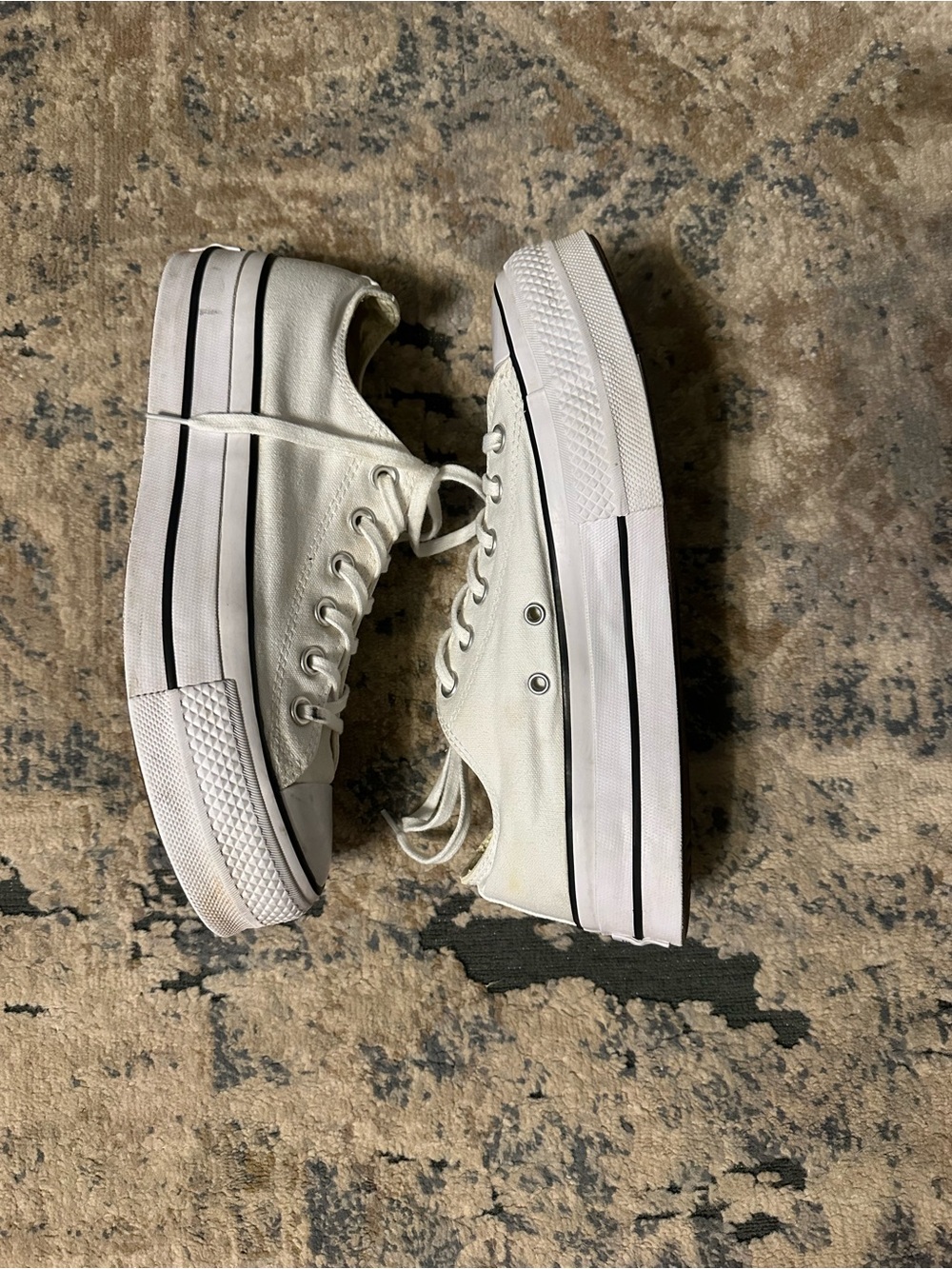 White Platform Converse